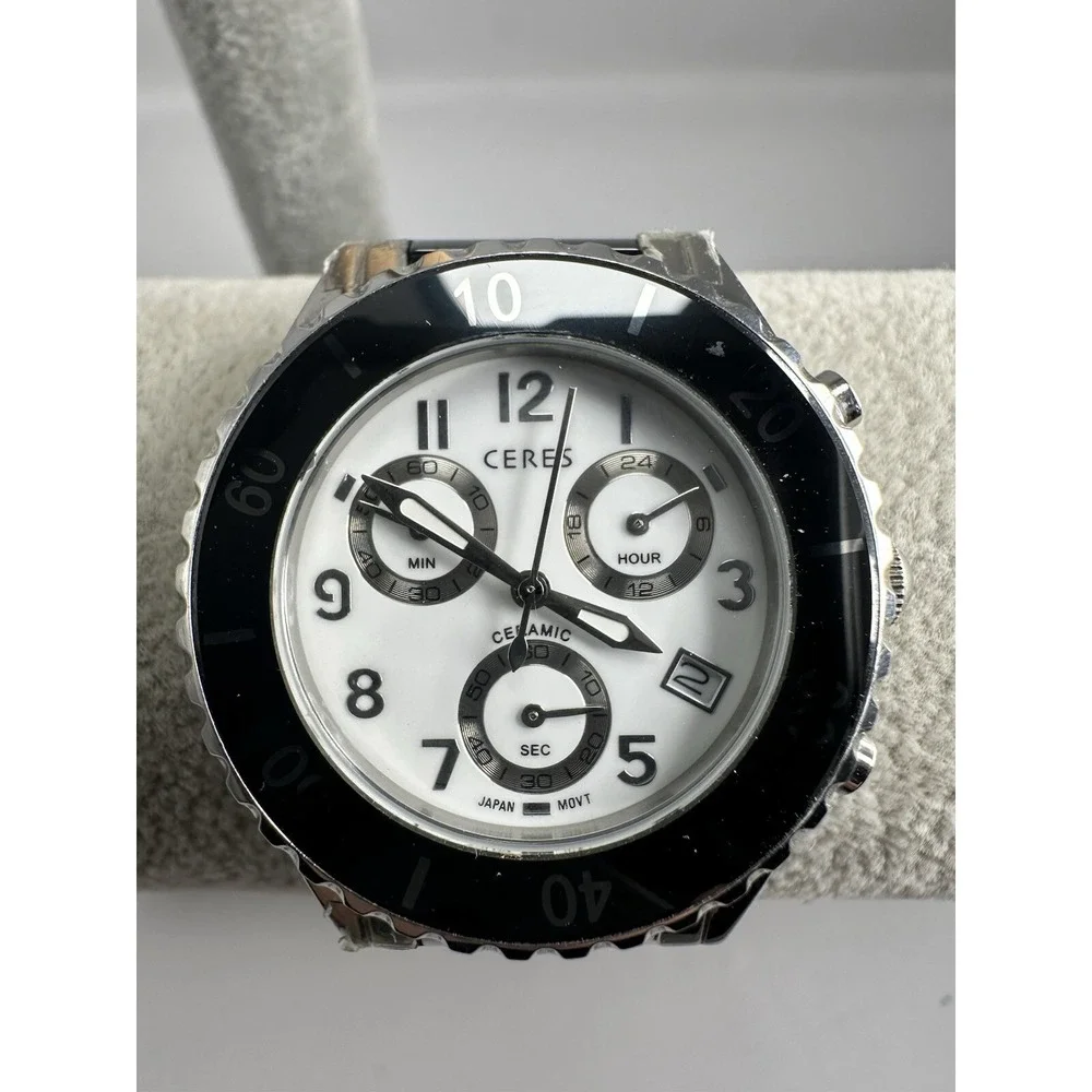 Ceres‎ M-420 Ceramic Watch New Battery 34MM 7.25